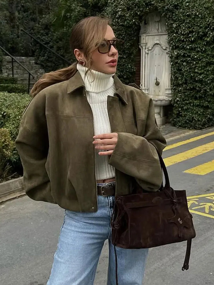 Vivienne | Chic Suede Coat