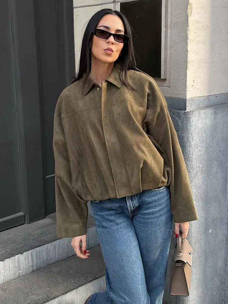 Vivienne | Chic Suede Coat