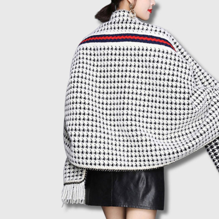 Léonie - Chic Patchwork Knit Cardigan