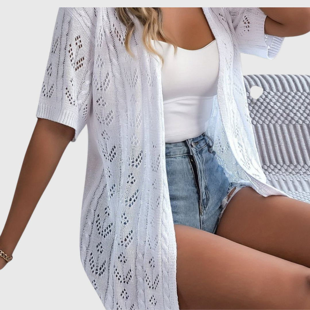 Women's Elegant Openwork Cardigan - Summer Style