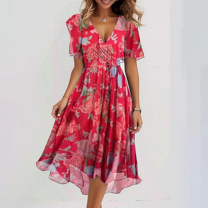 Ivana | Elegant Floral Midi Dress