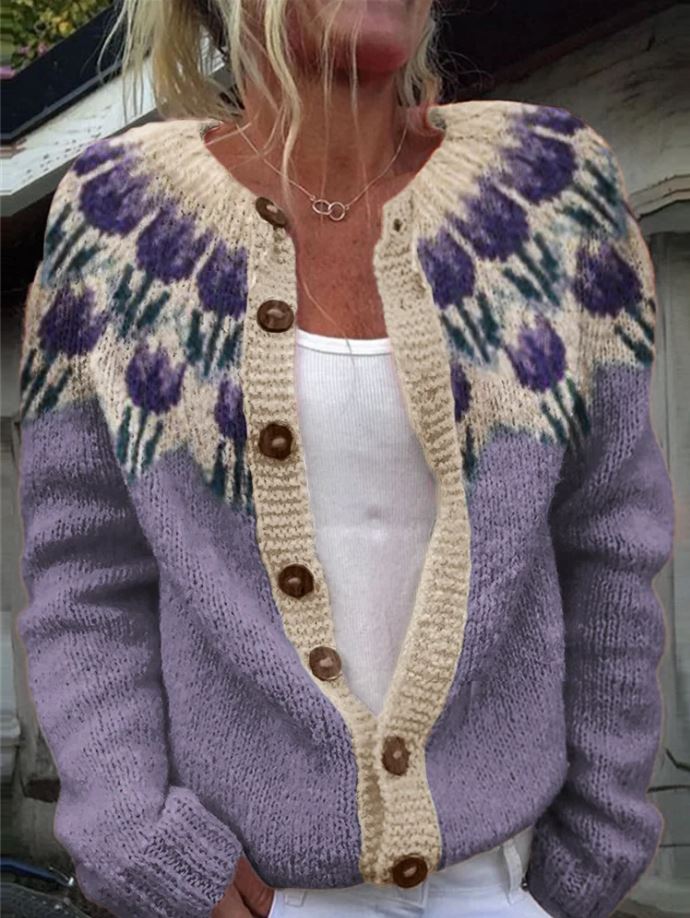 Keysha | Floral Pattern Cardigan