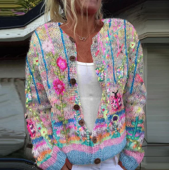 Sanne | Elegant Floral Cardigan