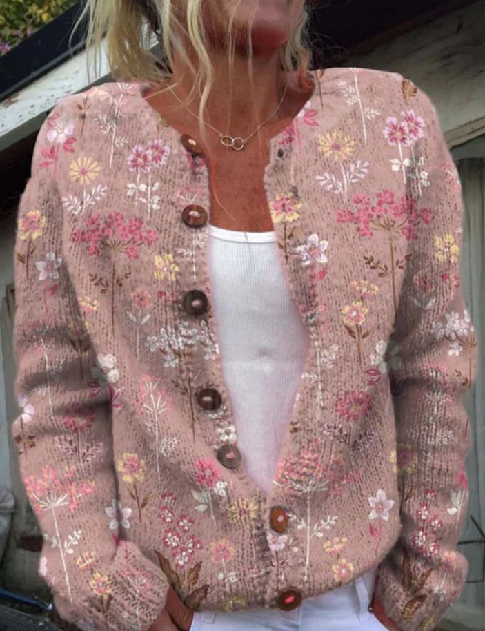 Sanne | Elegant Floral Cardigan