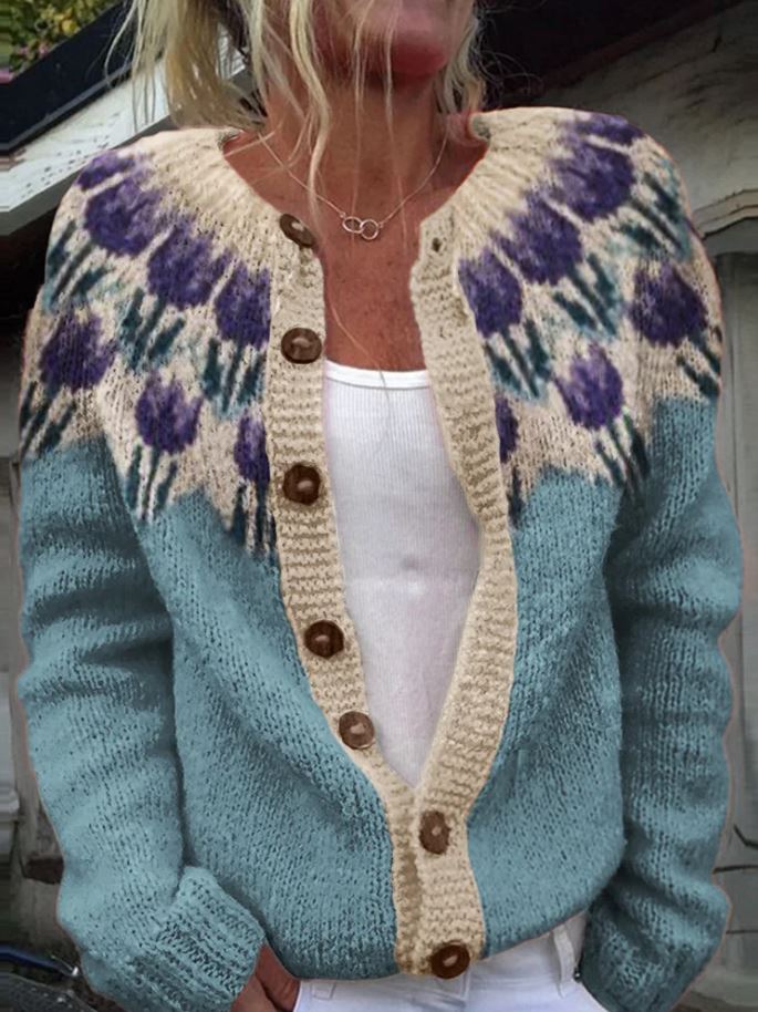Keysha | Floral Pattern Cardigan