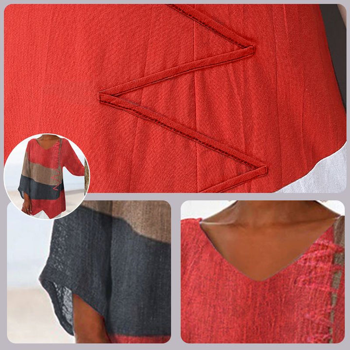 Meena | Artistic V-Neck Tunic – Creative, Airy & Elegant