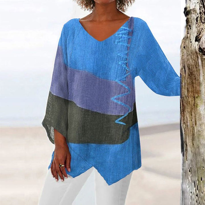 Meena | Artistic V-Neck Tunic – Creative, Airy & Elegant