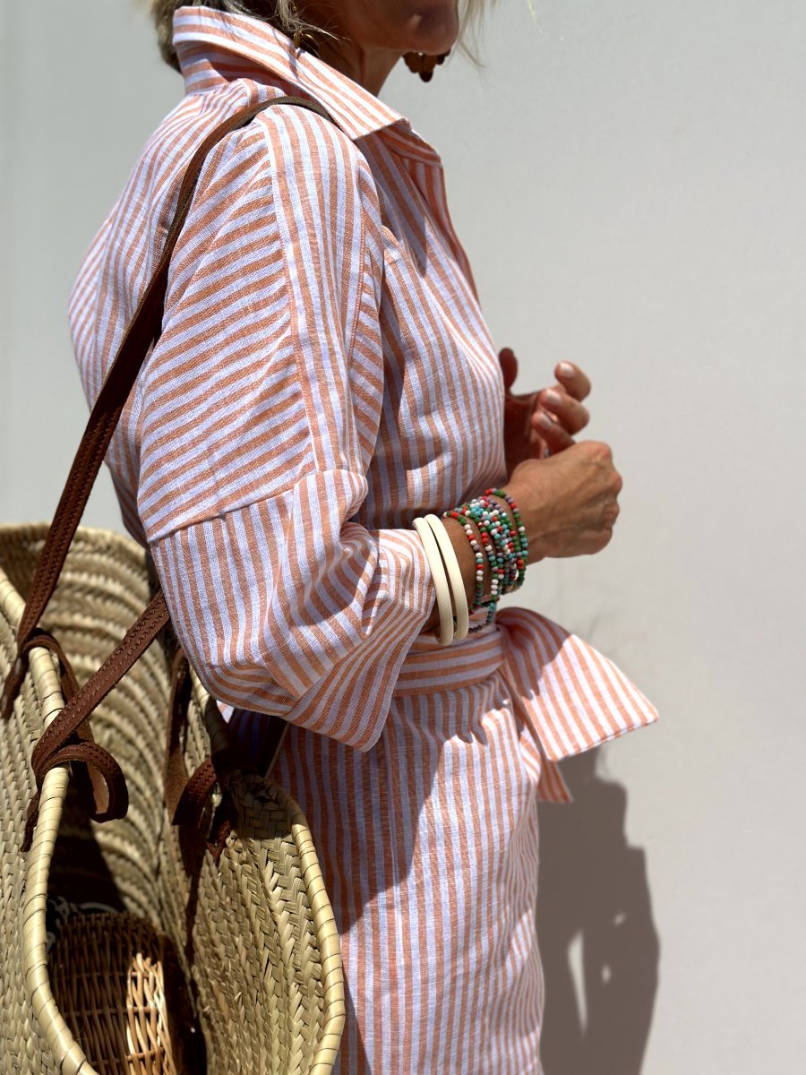 Coara | Classic Striped Shirt Dress