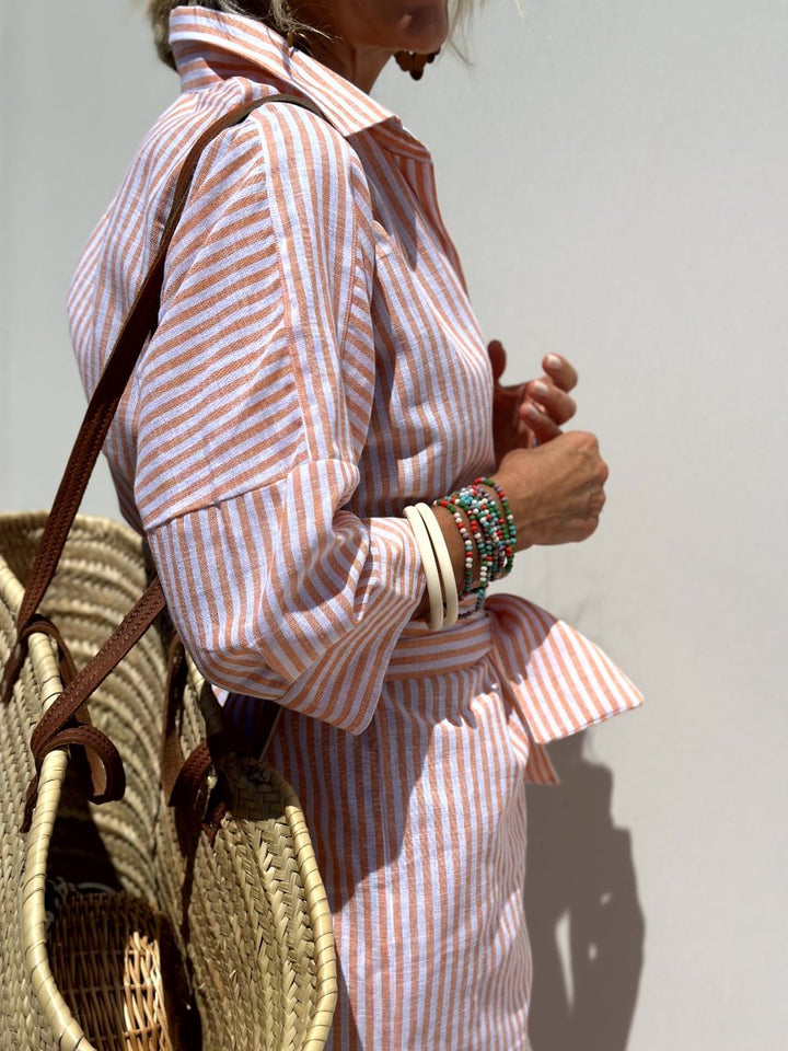 Coara | Classic Striped Shirt Dress