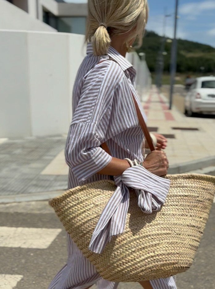 Coara | Classic Striped Shirt Dress