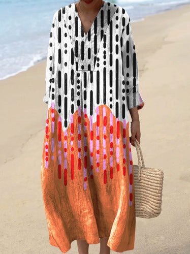 Zara | Elegant dress with a geometric pattern