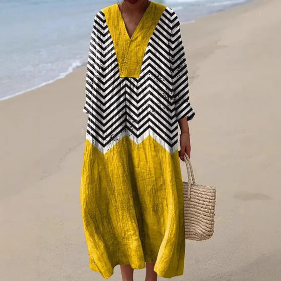 Zara | Elegant dress with a geometric pattern