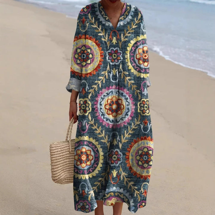 Zara | Elegant dress with a geometric pattern