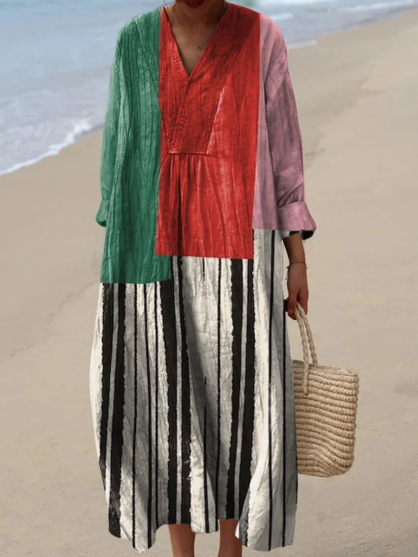 Zara | Elegant dress with a geometric pattern