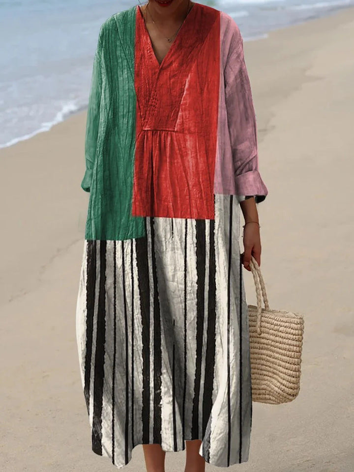 Zara | Elegant dress with a geometric pattern