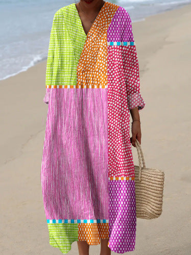 Zara | Elegant dress with a geometric pattern