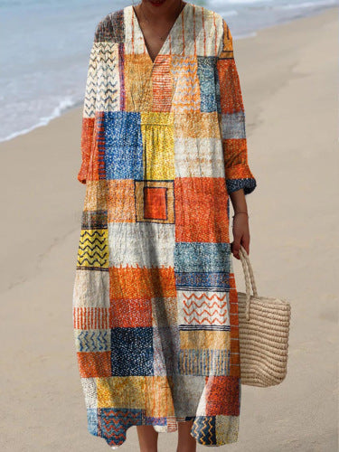 Zara | Elegant dress with a geometric pattern