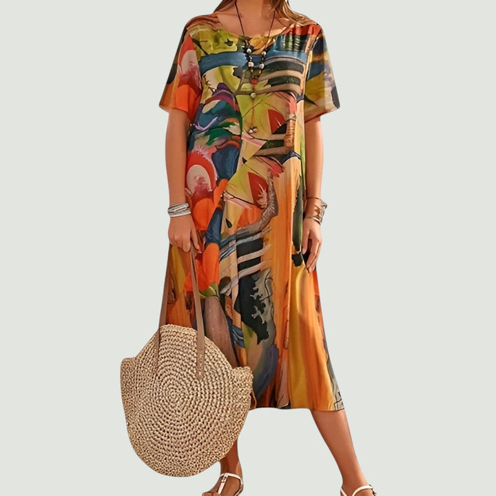 Ellie | Elegant and lightweight midi-length summer dress