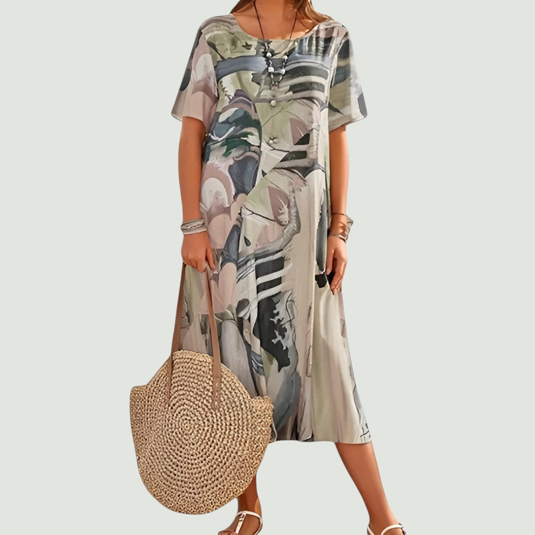 Ellie | Elegant and lightweight midi-length summer dress