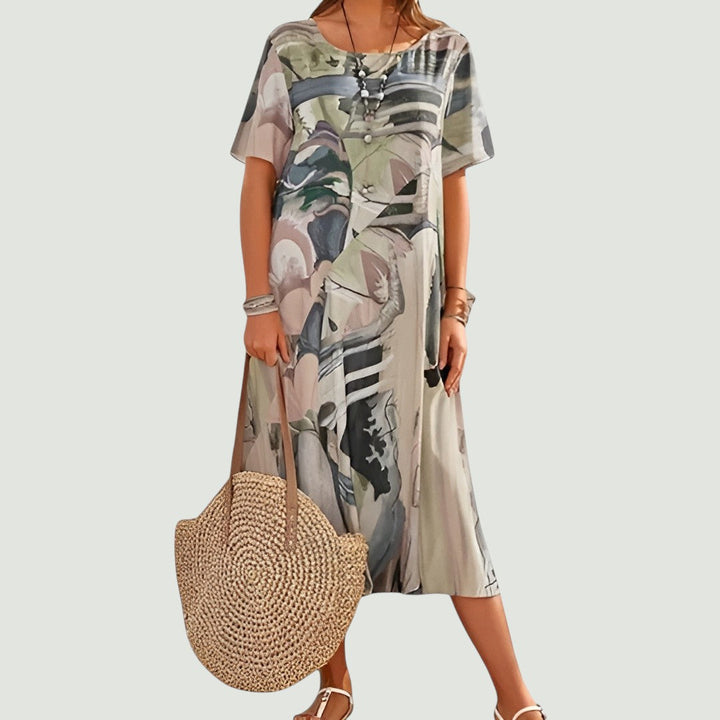 Ellie | Elegant and lightweight midi-length summer dress
